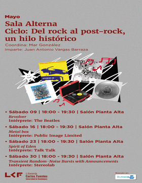 Cartel de Sala alterna. Ciclo: Del rock al post-rock, un hilo histórico. Álbum: Spirit of Eden