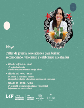 Cartel de Taller de joyería: “Revelaciones para brillar: reconociendo, valorando y celebrando nuestra luz”