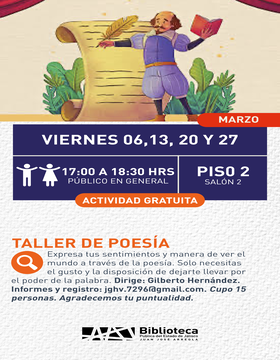 Cartel del Taller de poesía