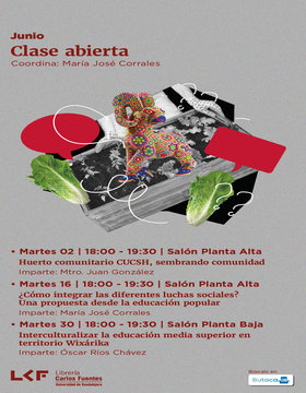 Cartel de Clase abierta: Interculturalizar la educación media superior en territorio Wixárika