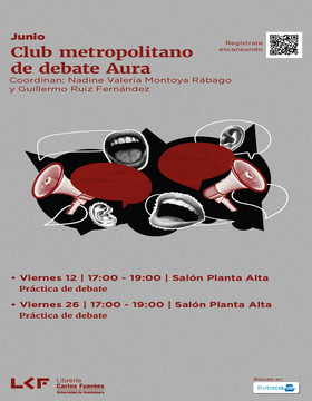 Cartel de Club metropolitano de debate Aura: Práctica de debate