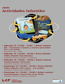 Cartel de Taller infantil: Gira y gira… ¡en ruedas!