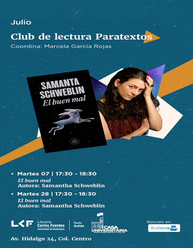 Cartel de Club de lectura “Paratextos”: El buen mal
