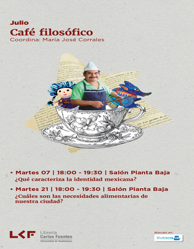 Cartel de Café filosófico: ¿Cuáles son las necesidades alimentarias de nuestra ciudad?