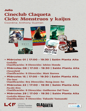 Cartel de Cineclub Claqueta. Ciclo: Monstruos y kaijus: Pacific Rim