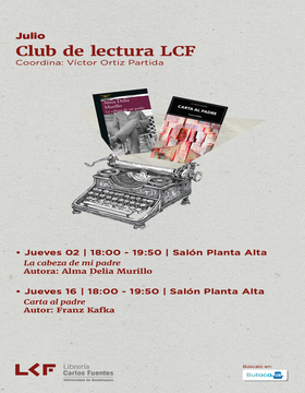 Cartel de Club de Lectura LCF: La cabeza de mi padre
