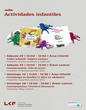 Cartel de Cuentacuentos: Claudio el dinosaurio