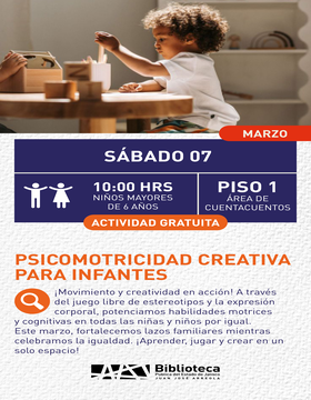 Cartel de Psicomotricidad creativa para infantes