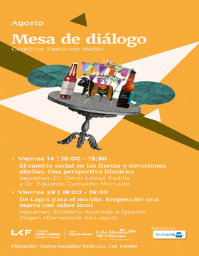 Cartel de Mesa de diálogo: El cambio social en las fiestas y devociones alteñas. Una perspectiva histórica