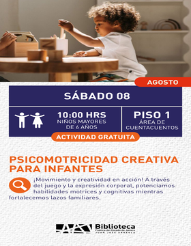 Cartel de Psicomotricidad creativa para infantes