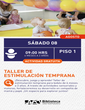 Cartel de Taller de estimulación temprana