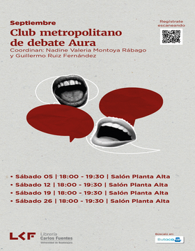 Cartel de Club metropolitano de debate Aura: Práctica de debate