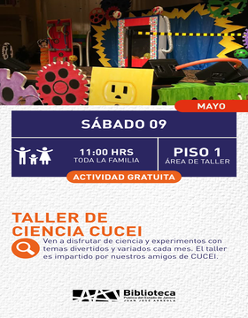 Cartel del Taller de Ciencia CUCEI