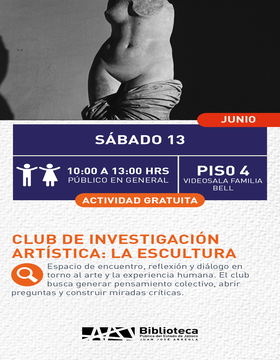 Cartel de Club de investigación artística: La escultura