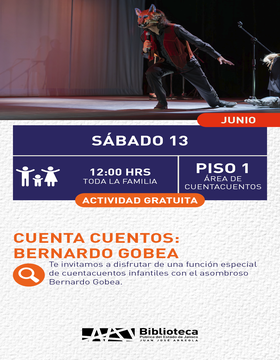 Cartel de Cuenta cuentos: Bernardo Govea