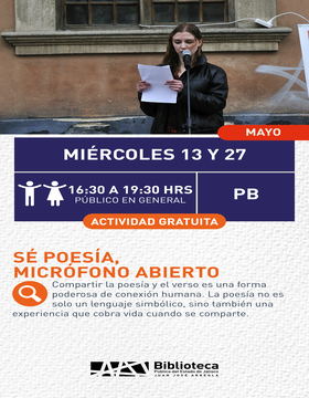 Cartel de Sé poesía, micrófono abierto