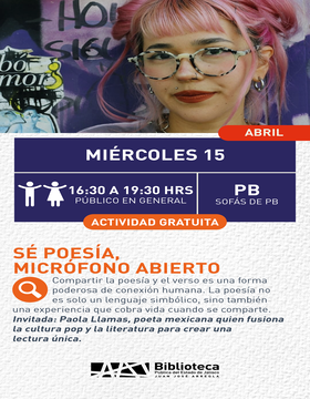 Cartel de Sé poesía, micrófono abierto
