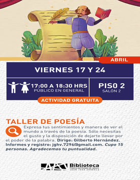 Cartel del Taller de poesía