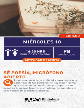 Cartel de Sé poesía, micrófono abierto