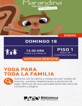 Cartel de Yoga para toda la familia