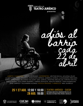 Cartel de Obra de teatro: Adiós al barrio cada 22 de abril
