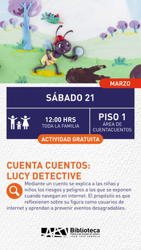 Cartel de Cuenta cuentos: Lucy Detective