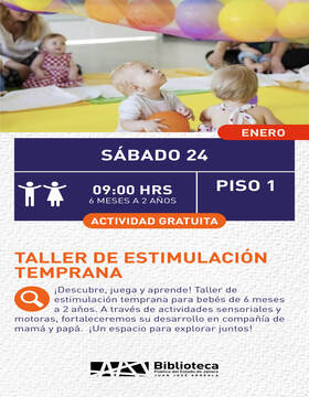 Cartel del Taller de estimulación temprana 