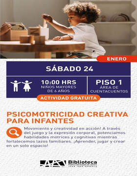 Cartel de Psicomotricidad creativa para infantes