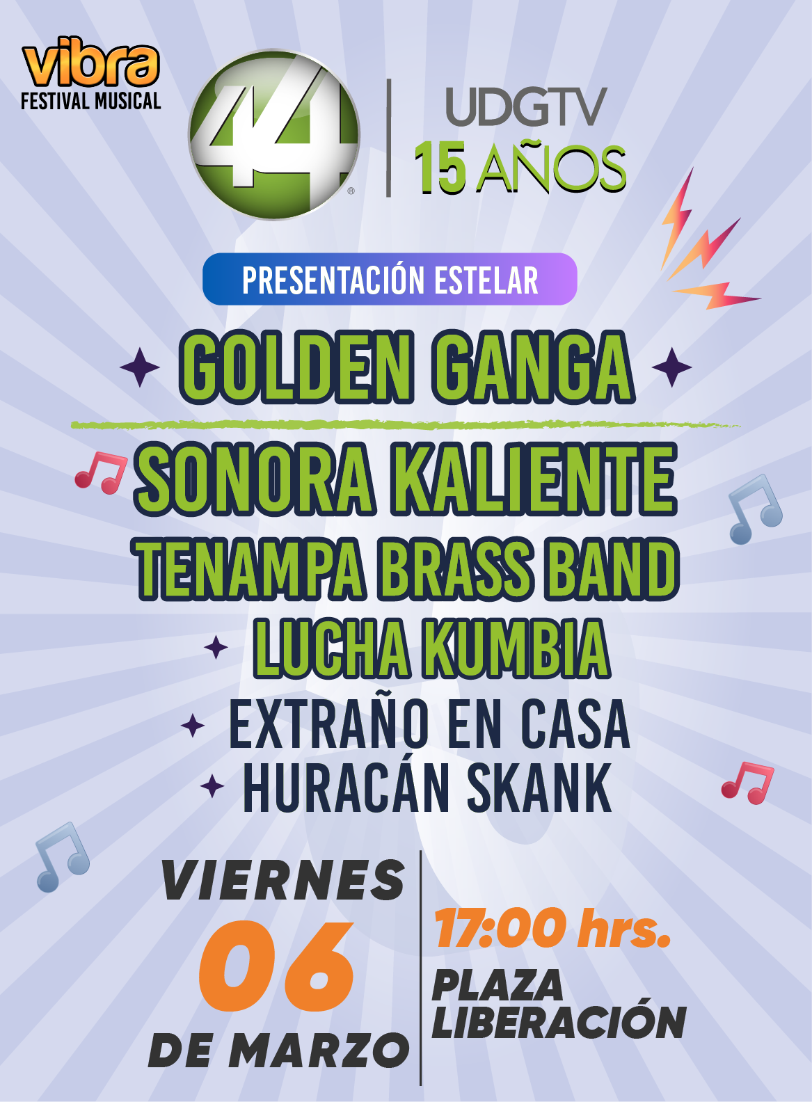 Cartel de 15 aniversario de UDGTV Canal 44