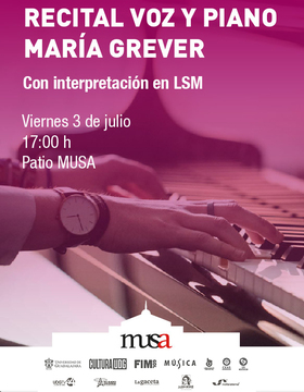 Cartel de Recital de voz y piano. María Grever: su legado