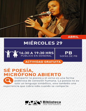 Cartel de Sé poesía, micrófono abierto