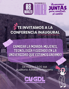 Cartel de 08 de marzo, Día Internacional de la Mujer en el CUGDL