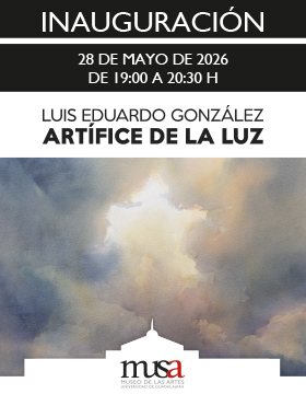 Cartel de Inauguración de la exposición: Luis Eduardo González. Artífice de la luz