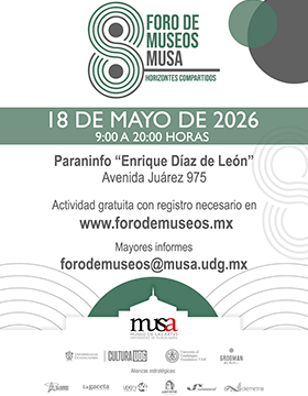 Cartel de Octavo Foro de Museos MUSA "Horizontes compartidos"