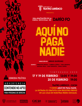 Cartel de Puesta en escena: Aquí no paga nadie