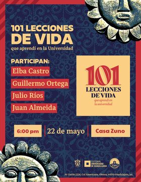 Cartel de Presentación editorial: 101 lecciones que aprendí en la Universidad