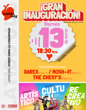 Cartel de Inauguración de Latido UDG, temporada primavera-verano