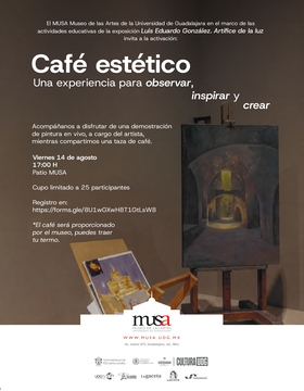 Cartel de Activación: Café estético. Una experiencia para observar, inspirar y crear