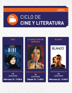 Cartel de Ciclo de Cine y Literatura: Blanco