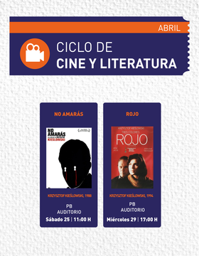 Cartel de Ciclo de Cine y Literatura: Rojo