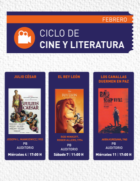 Cartel de Ciclo de Cine y Literatura: El Rey León