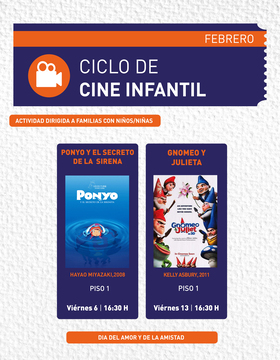 Cartel de Ciclo de Cine Infantil: Gnomeo y Julieta