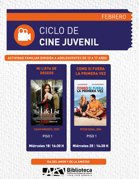 Cartel de Ciclo de Cine Juvenil: Mi lista de deseos