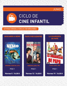Cartel de La guardería de papá. Ciclo de Cine Infantil
