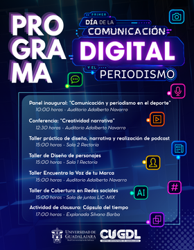 Cartel de Primer Día de la Comunicación Digital y el Periodismo