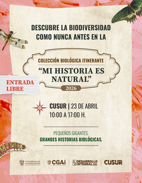 Cartel de Colección Biológica Itinerante “100 años: Mi historia es natural” 2026