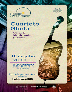Cartel de Noches de Paraninfo con el Cuarteto Ghela