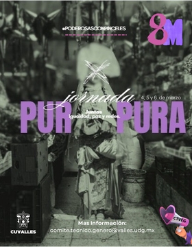 Cartel de Cartel de I Jornada Púrpura "Juntos: Igualdad, paz y redes