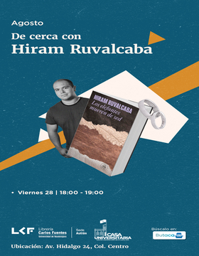 Cartel De cerca con Hiram Ruvalcaba