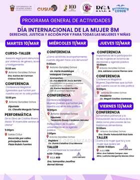 Cartel de Día Internacional de la Mujer en el CUSur